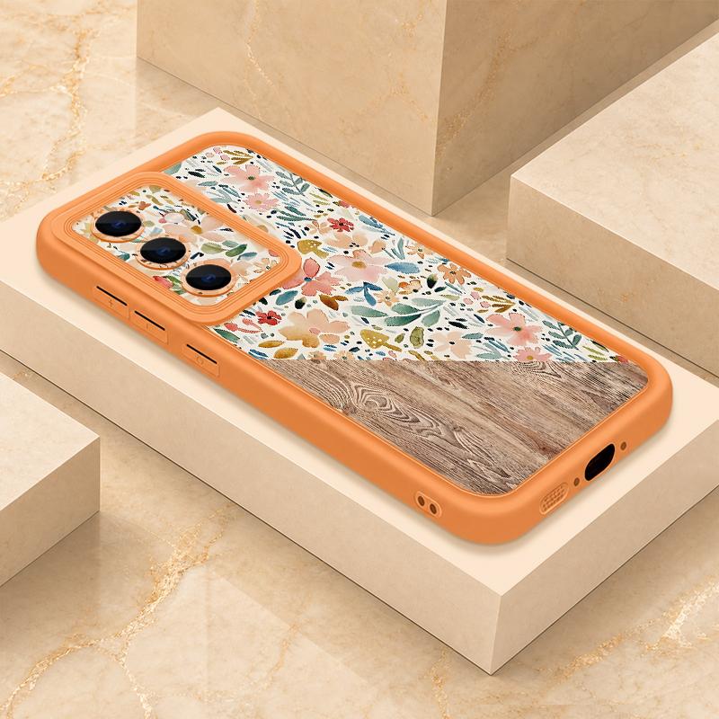 Чехол-книжка с принтом цветов для Samsung S26 S25 Ultra S24 S23 S22 Plus S21 FE A54 A15 A35 A55 A16 A36 A56 A17 A27 A37 A57 Ударопрочный бампер Мягкая обложка