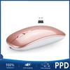BT+2.4G Dual Mode Wireless Mouse Silent Wireless Mouse with Colorful Lights Computer Office Mouse