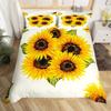 Sunflower Bedding Set For Kids Girls Boys Black White Milk Cow Print Comforter Cover Spring Summer Floral Duvet Cover