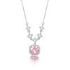 Серебряное ожерелье S925 с блестящим квадратным цирконом – Женское легкое роскошное изысканное изделие с цепочкой на ключицу, инкрустированной бриллиантами