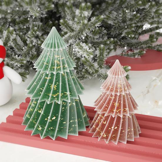 Yousheng Christmas Tree Silicone Candle Mold Food Grade Heat-Resistant Non-stick Easy Demolding DIY 3D Craft Mold