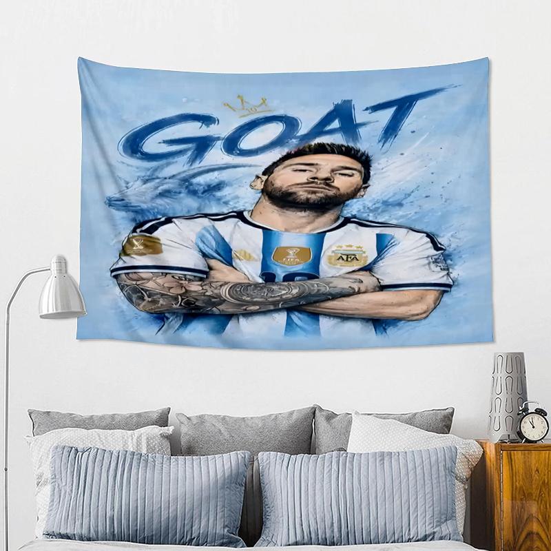 Goat Argentina Legend Mei-ssi Printed Tapestry, Fabric Tapestry Wall Hanging Decoration for Bedroom, Living Room, Dorm Room Home Party Fan Gifts