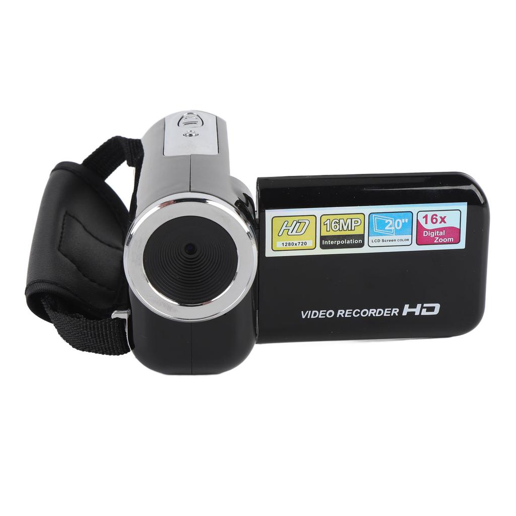 Цифровая видеокамера 2-дюймовый цветной экран 1080P 16МП 16-кратный зум стабилизация изображения DV видеокамера для путешествий, кампуса, записи роста
