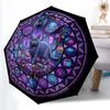 Cyber Cat Kingdom pattern umbrella, portable and foldable design, 8 ribs, a casual accessory for Halloween, Christmas, and birthday gifts.