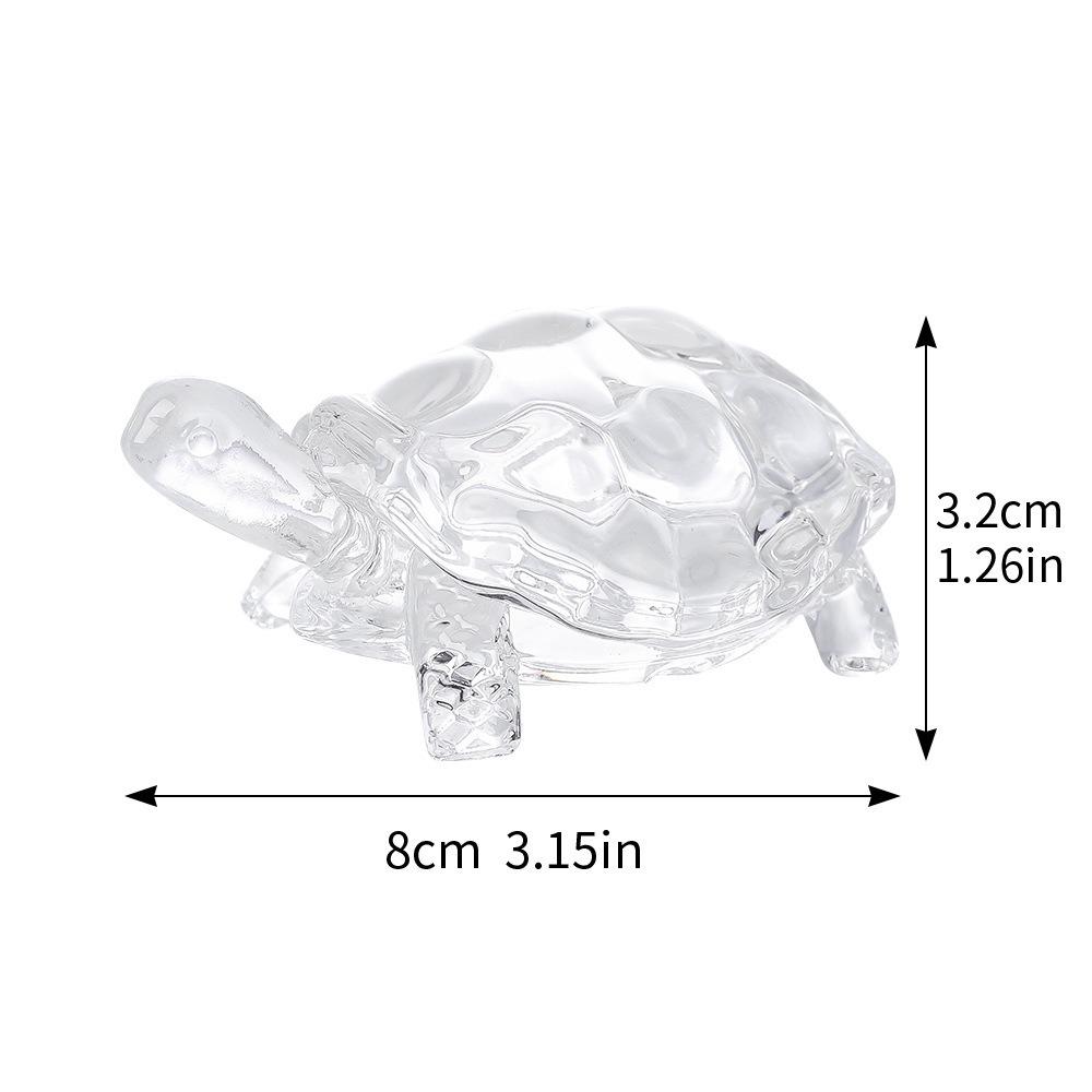 Miniature Tortoise Statue Chinese Lucky Feng Shui Ornament for Home Office Desk Decoration Crystal Turtle Figurine Home Decor