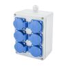 220V 10A Home Wall Mounted Outdoor Socket Box 6 Hole Wall Socket Power Distributor Box Construction Power Distributor
