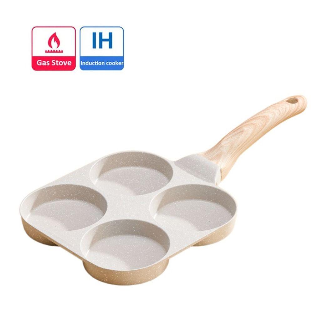 Антипригарная сковорода для жарки яиц, сковорода для яиц с четырьмя секциями, сковорода для бургеров, шведские блины