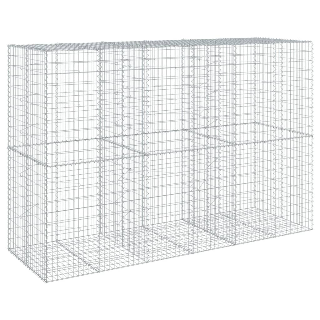 Gabion with Lid 300x100x200 cm Galvanized Iron