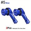 2Pcs 90 Degree CNC Motorcycle Tire Valve Stems -Universal Motorcycle Aluminum Wheels Tire NCY Leak-proof TWPO Valve Caps