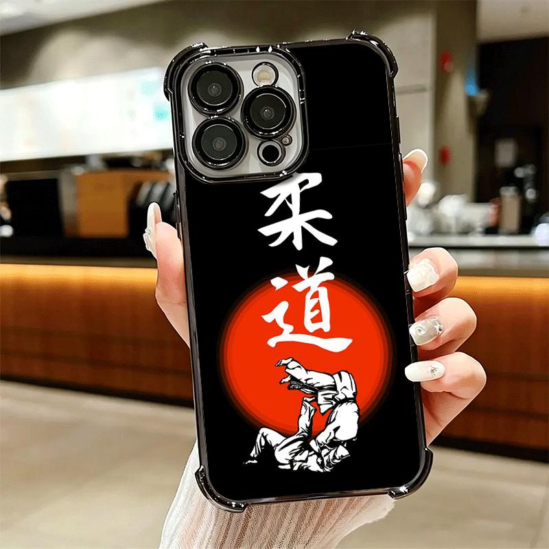 Чехол для телефона с бразильским покрытием Judo Jiu Jitsu BJJ для iPhone 16 17 Pro Max Air 16E 14 15 Plus 12 13 Mini, противоударный, с воздушной подушкой