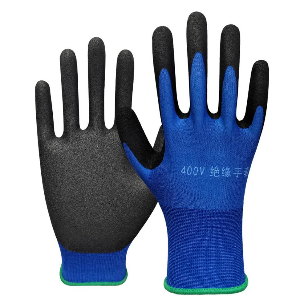 1 Pair Anti-Slip Grip Safety Protective Gloves Electrical Maintenance Gloves Builder Hands