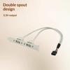 30Cm Black 2 Port Usb 2.0 Motherboard Rear Panel Expansion Bracket To Idc 9 Pin Motherboard Usb Cable Host Adapter