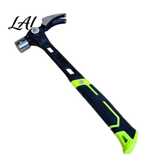 Heavy Duty Framing Hammer Claw with Magnetic Nail Starter Shock-Absorbing Grip Multi Angle Adjustable One Piece Steel Side Puller One-piece Forged