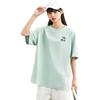 Anta Comfortable Letter Cartoon Print Simple Versatile Loose Fit Drop Shoulder Sports Short Sleeve T-Shirt Unisex Tops Sky-Blue 172528114-2