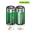 PALO 1.5V D Size Rechargeable Battery Type-C USB Charging D R20 LR20 Li-ion Batteries Battery For Heater Gas Stove