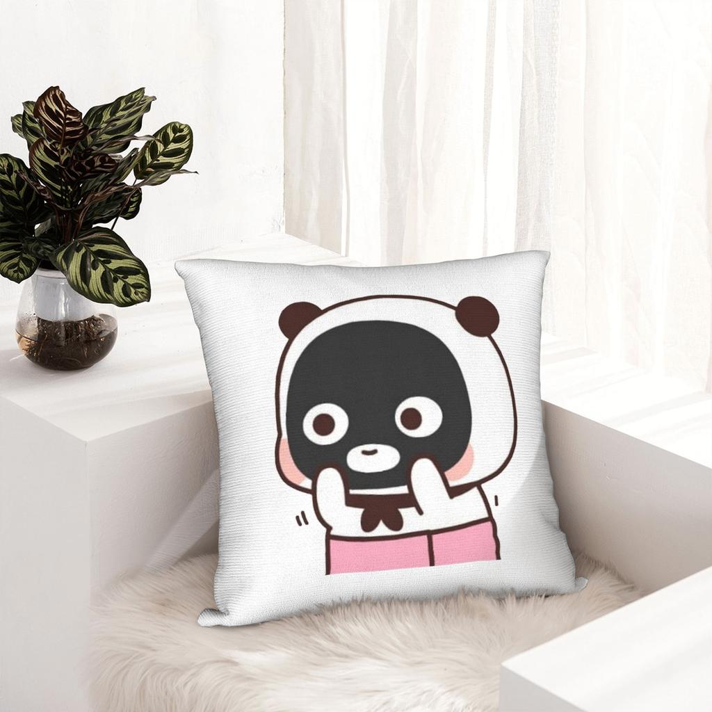 Bubu Is Doing Skin Care Dudu Pillowcase Printing Polyester Cushion Cover Decoration Throw Pillow Case Cover Home Zippered 18''