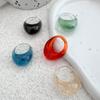 Ins Style Vintage Irregular Transparent Colored Resin Ring New Trend Boho Geometric Finger Rings Aesthetic Jewelry Accessories
