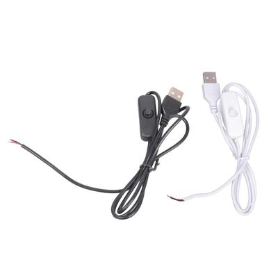 Кабель с разъемами USB 2.0 "папа" 22AWG, оголенный провод, 1 м/1,5 м, для управления переключателями, с открытыми проводами, питание для электроники 5V1A.