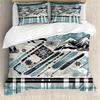 Christmas Style Snowflake Dot Pattern Three-piece Quilt Cover 3D Digital Printing Bedding Set Retro Bed Cover