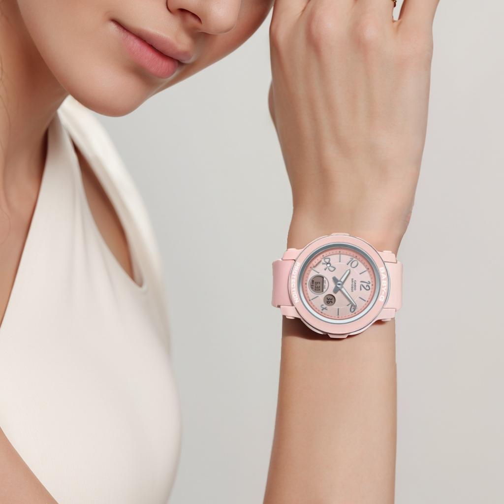 Casio BABY G Водонепроницаемость 100 м Кварцевый механизм Ремешок из смолы Унисекс Розовый циферблат BGA-290RA-4A