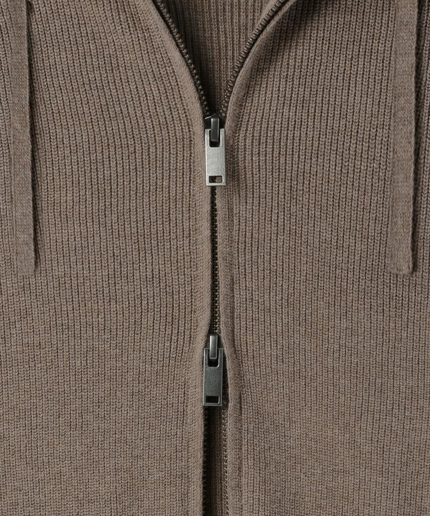 MUSINSA STANDARD Washable Supima Cotton Knit Hooded Zip-Up [Heather Beige]