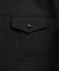 Lmood Luster Wool Cotton Rib Trucker Jacket Black