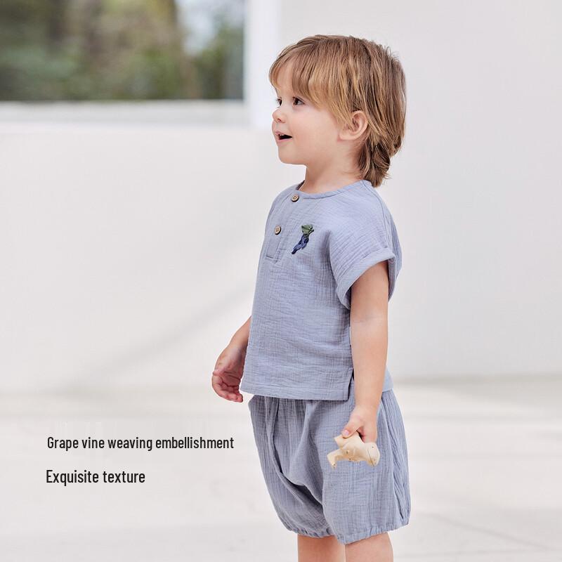 Детская футболка Babylove из чистого хлопка с коротким рукавом и марлевой текстурой