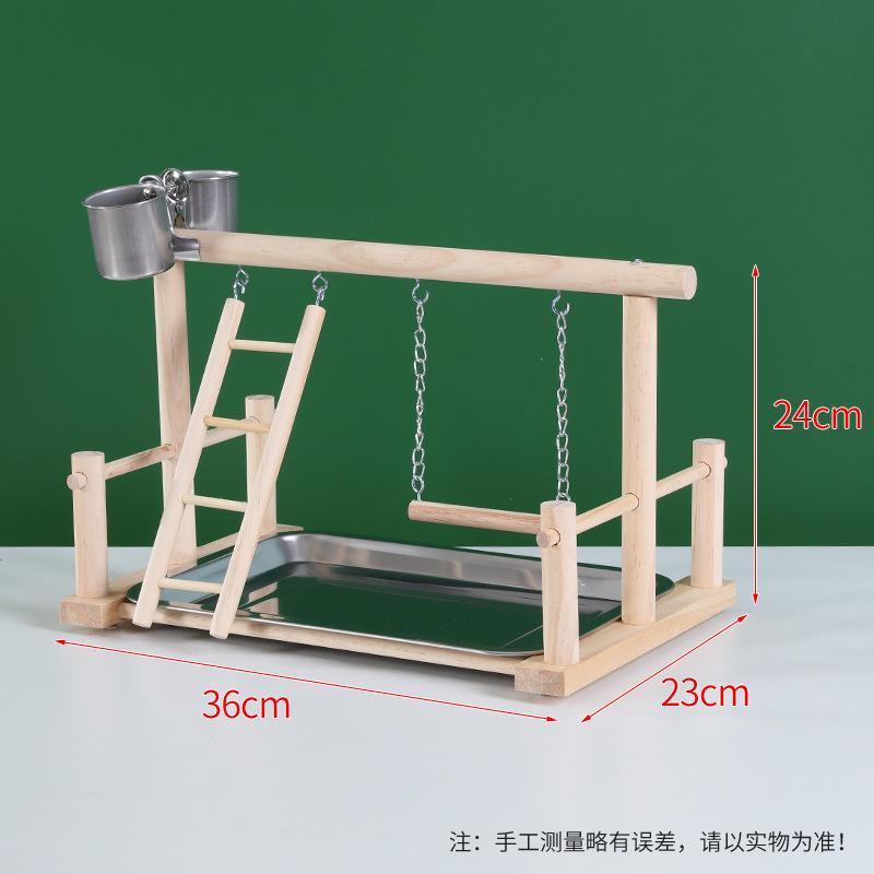 Solid Wood Eco-friendly Indoor Outdoor Bird Stand Toy Zanthoxylum Tiger Peony Xufeng Parrot Ladder Grinding Claw Bird Supplies