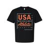 Спортивная футболка унисекс с графическим принтом USA Athletic Premium Современная спортивная рубашка для мужчин и женщин