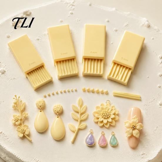 Mini Clay Mold 4Pcs/Set Gel Ball Makers, Polymer Rollers, 2mm 3mm 4mm 5mm Crafting Equipment Sphere Shaper Nail Art Bead Rollers for 3D Flowers,