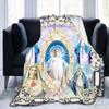 Virgin Mary Flannel Blanket Fluffy Lightweight Throw Blanket Comforter Soft Warm Cozy Throw for Bedding Decor Bedroom