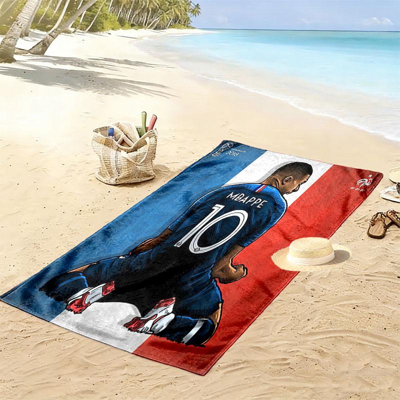 Kylian Mbappé Pride Beach Towel, Large Soft Quick Dry Towel for Beach Camping Swimming