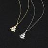 In-Stock Christmas Tree Pendant Necklace with Colored Diamond Clavicle Chain – Simple, Versatile Gift Design