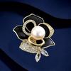 Camellia Pearl Magnetic Brooch Women'S High-End Versatile Clothing Accessories Pin Temperament Elegant Brooch