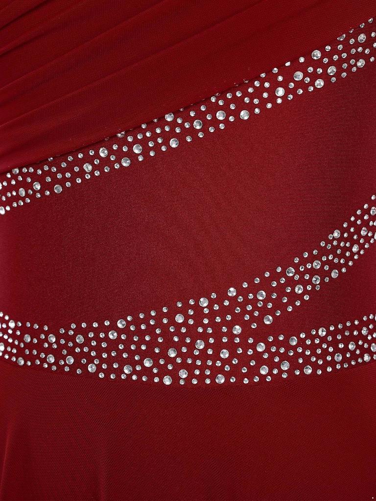 Women Dancewear Lyrical Ballet Ballroom Dance Leotard Sparkly Rhinestones Ruched Modern Dancing Figure Skating Gymnastics Dress