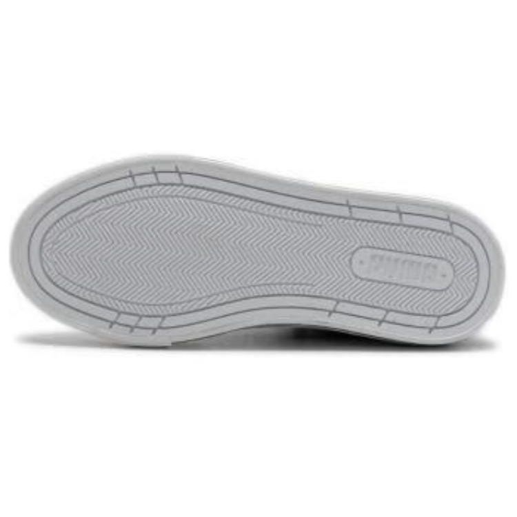 Puma Court Classic Vulc Кроссовки унисекс средней высоты на шнуровке с круглым носком Черно-белые 397265-01