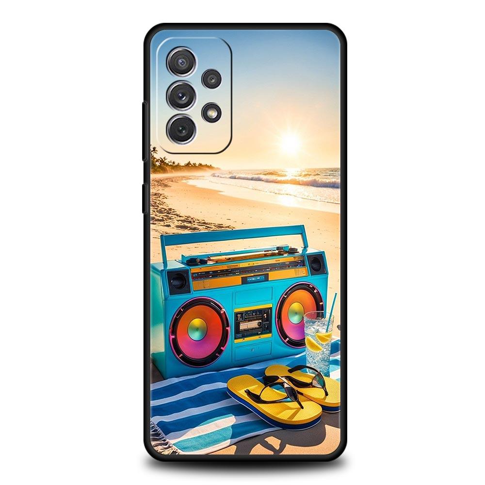 Ретро Записывающее Устройство Чехол для Телефона для Samsung Galaxy A55 A35 A15 A14 A13 A25 A54 A51 A71 A72 A73 A32 A52 A41 5G Мягкий ТПУ Чехол