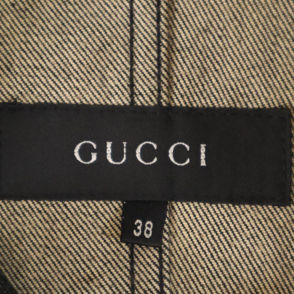 GUCCI made in Italy Denim Jacket 38 black Women Used