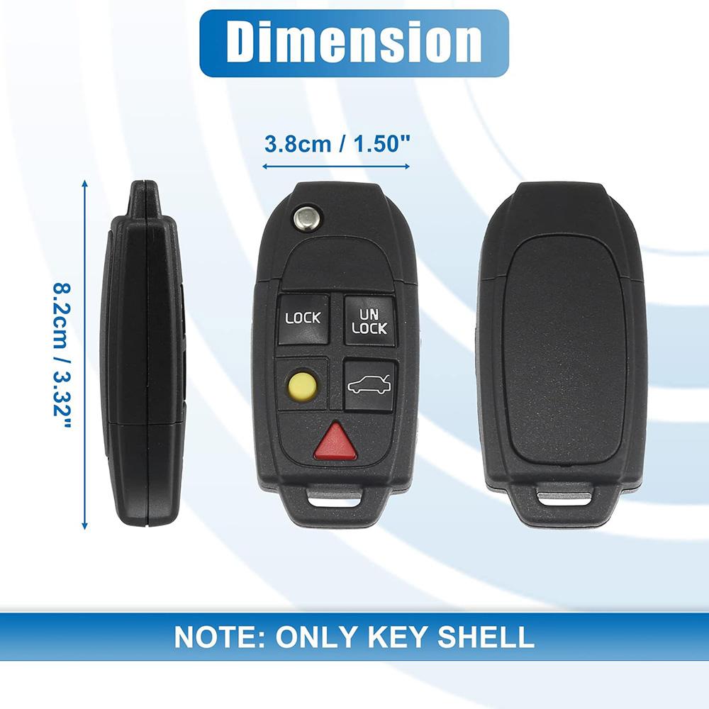 Корпус ключа с дистанционным управлением 5 кнопок для Volvo XC90 V70