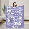 Warm Blanket Camping  Throw Blanket  Flannel Bedspread For Couch Chair Sofa Bed O-Oli-via Vampire  Funny Sofa Bed Cover