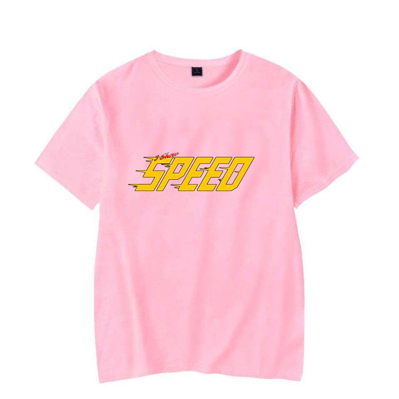 Новая Смешная Футболка с Принтом IShowSpeed Женская Мужская Подростковая Модная Хип-Хоп Харадзюку Повседневная с Коротким Рукавом Топы Футболки