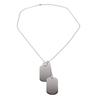 Double Tag Pendant Necklace Simple Fashionable Titanium Steel Necklace Jewelry Accessory for Street