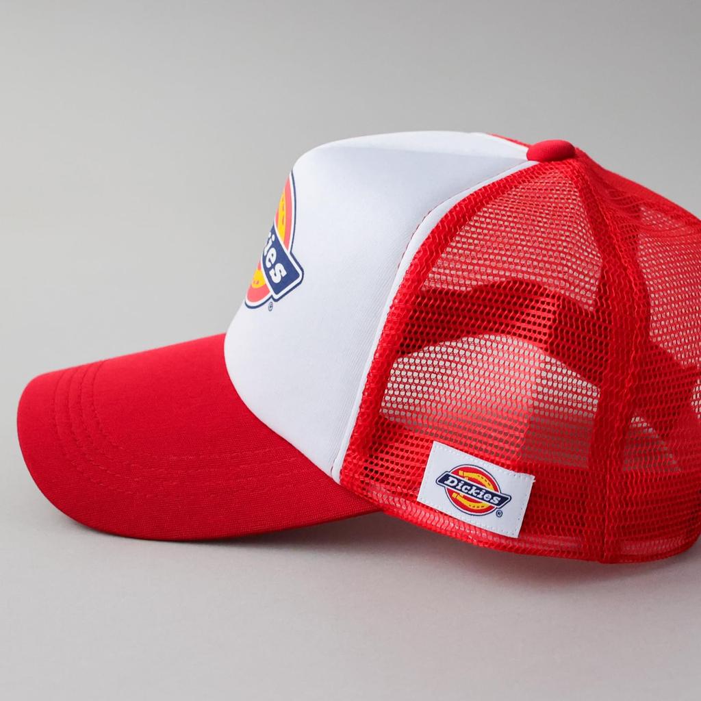 Стандартный Логотип Уретановая Сетка 874 Уличная Кепка Свободный Размер [Dickies] Кепка, Мужская/Женская/Унисекс, Однотонная, (JP, Алфавит, Размер, (01) красный)