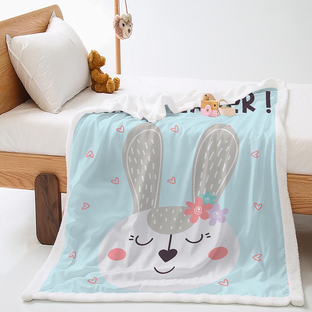 Blanket Animal Rabbit Blanket Lamb Fleece Crystal Fleece Blanket Blanket Universal