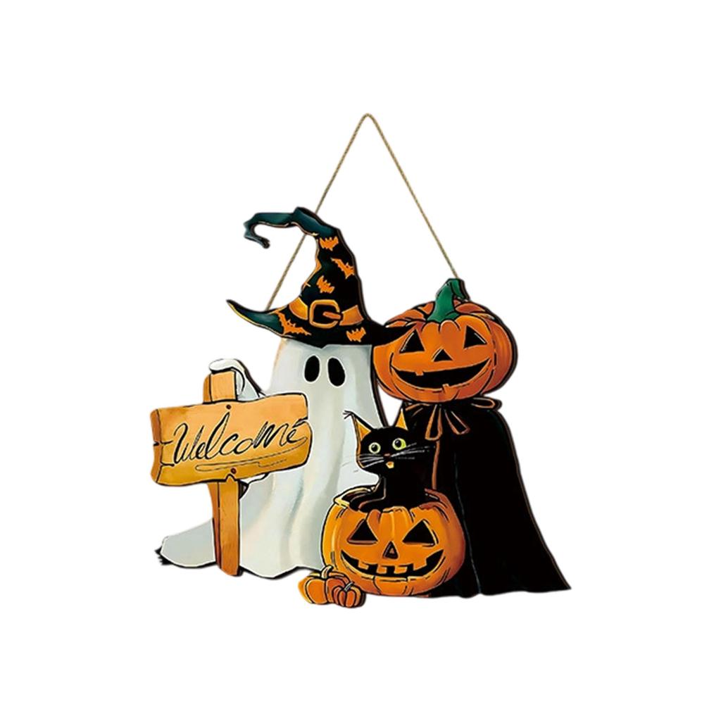 Halloween Ghost Wooden Sign For Spooky Home Decor Crafted From Durable Poplar Wood
