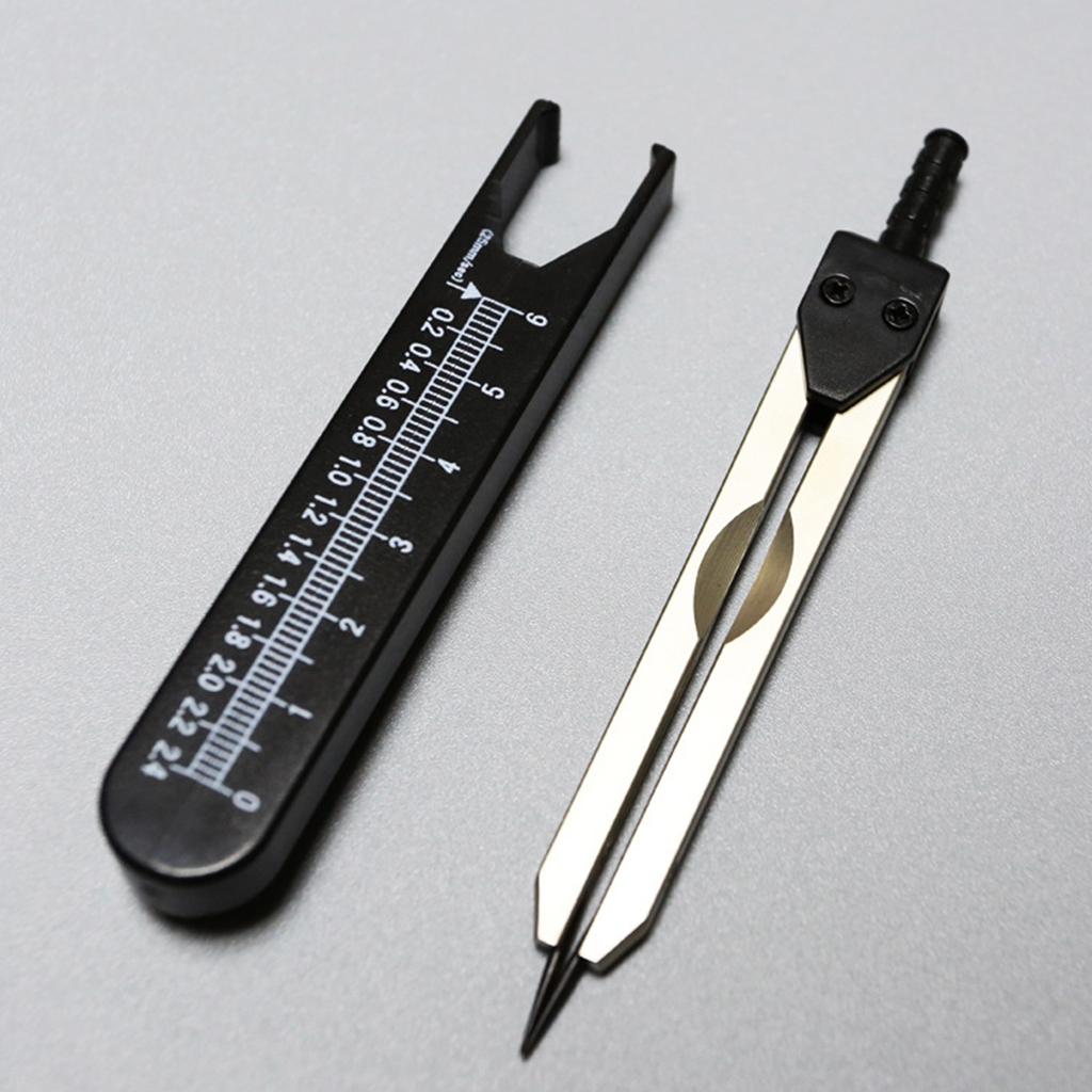 Electrocardiogram Drafting Divider EKG Calipers 0?2.4in Ruler Drafting Divider for Nursing ECG Calipers Black/Blue/Pink