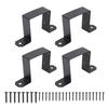 4pcs 4x4 Inch Strap Post Ties Heavy Duty Deck Fence Brackets Carbon Steel Gazebo Mounting Brackets