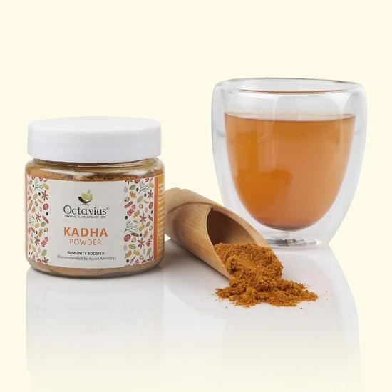 Octavius Turmeric Ayurvedic Kadha Powder - 75 г | Порошок Ayush Kwath Kadha помогает облегчить кашель и простуду | Напиток для повышения иммунитета