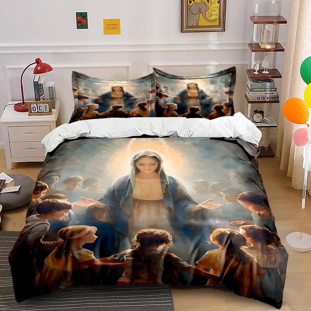 Religious figure with halo. Bedding sets Duvet cover sets Duvet covers Pillowcases(1 * Duvet Cover 2 * Pillowcases without duvet insert)