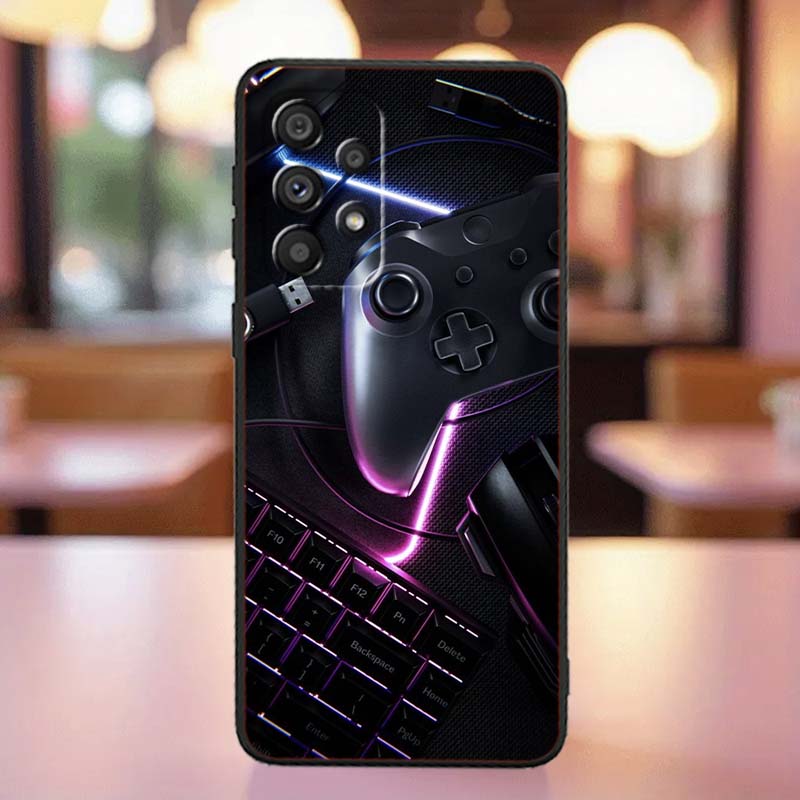 Креативный игровой контроллер Для Samsung A41 A35 A34 A33 A32 A25 A24 A23 A21s A06 A05 A04 A03 Note 10 20 Ultra 5G Черный Чехол для Телефона